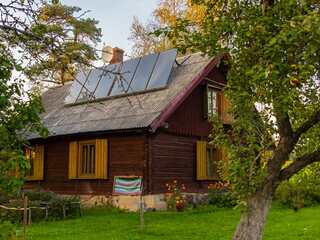 Solar collectors for Vecpiebalga holiday house