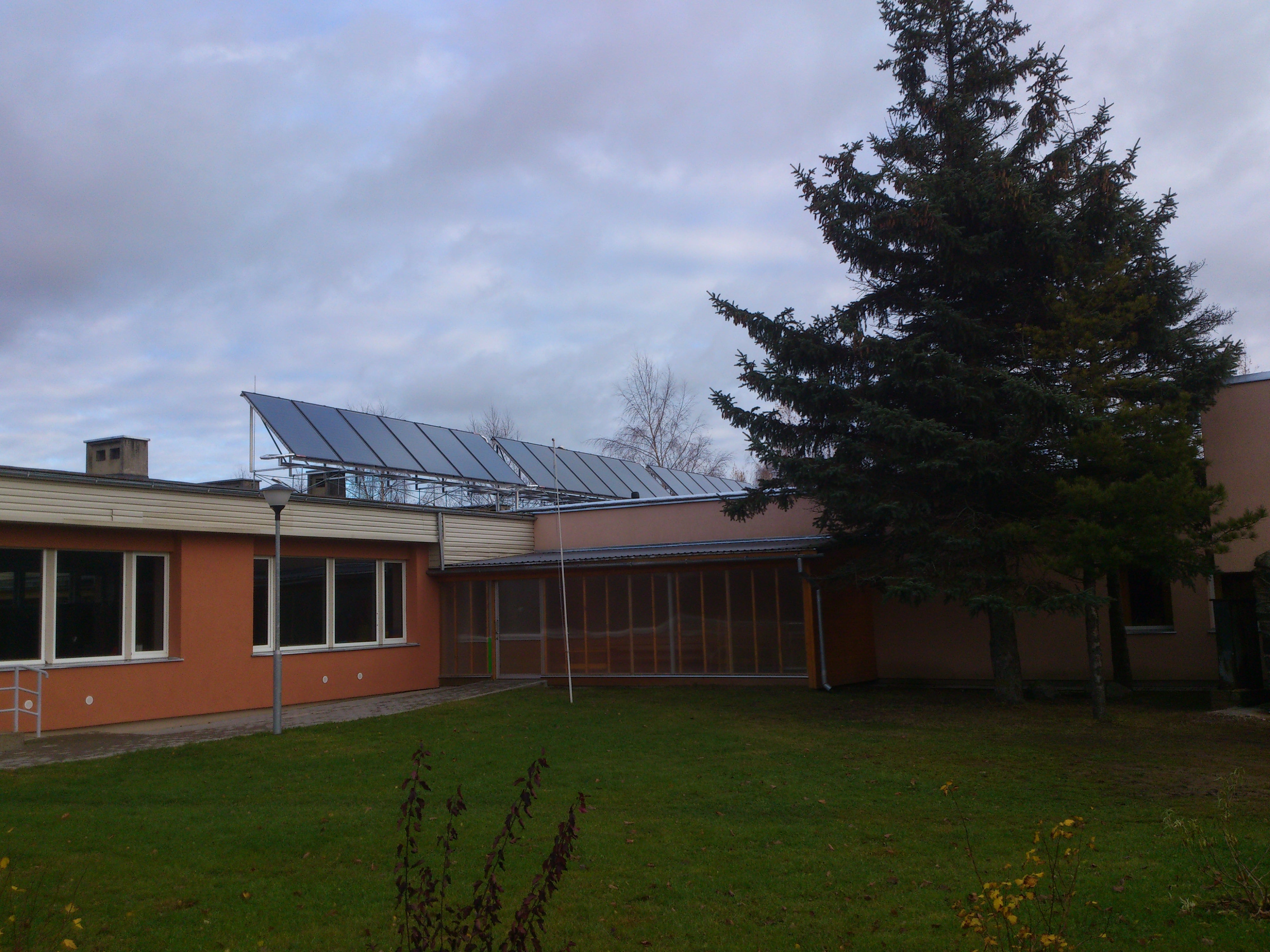 Solar collector system in Gluda kindergarten "Taurenitis", Nakotne