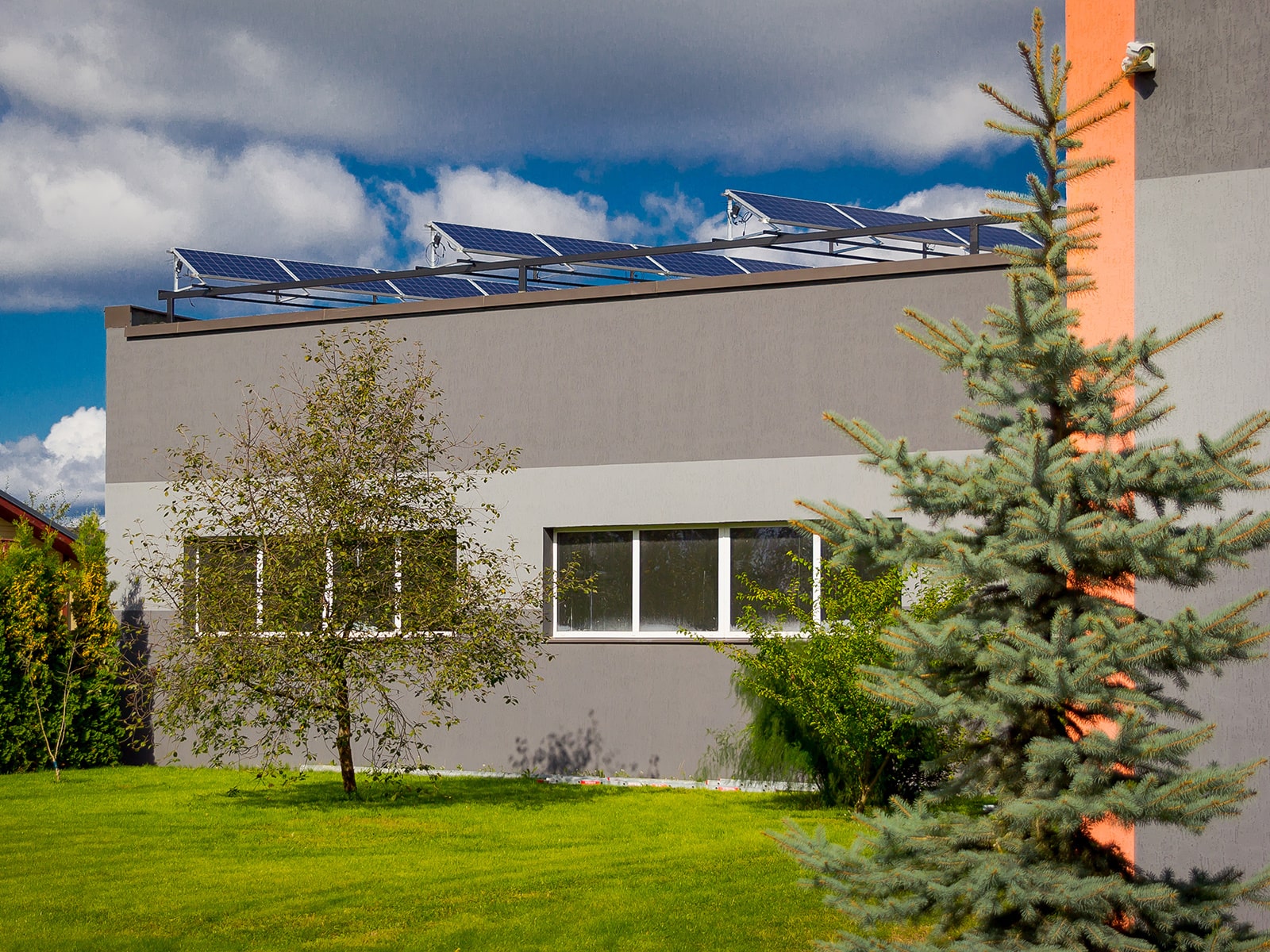 Solar panel system for car service in Krustpils region
